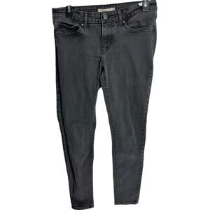 Levis 711 Skinny Jeans Women 28 Gray Mid Rise Stretch Denim Cotton Blend Capsule
